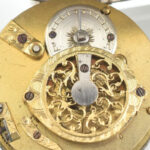 Chopard ezüst (Ag) kulcsos zsebóra XIX.sz. vége. Működik, csiszolt kézi üveggel, kulccsal. Szép állapotban d: 45 mm - Image 3