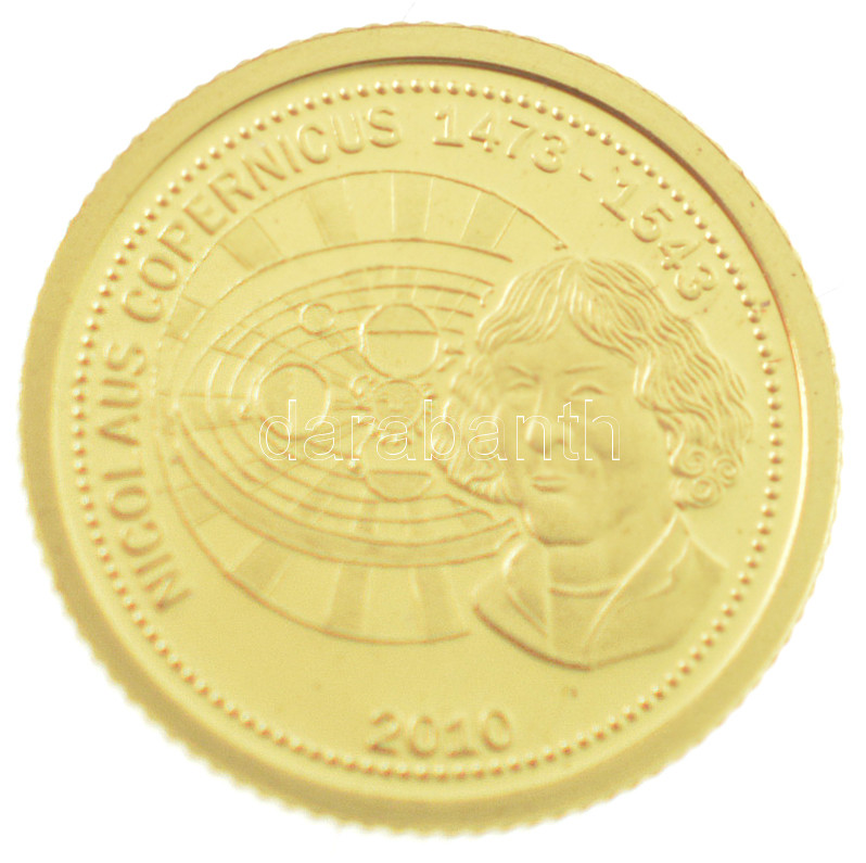 Szamoa 2010. 1$ Au 'Kopernikusz' kapszulában (0.5g/0.999) T:PP Samoa 2010. 1 Dollar 'Copernicus' in capsule (0.5g/0.999) C:PP Krause N# 225311 - Image 2