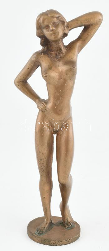 Jelzés nélkül: Akt. Bronz, kopott, m: 28 cm