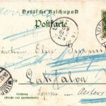 1899 (Vorläufer) Elberfeld, Gesammtansicht vom Kiesberg, Schwebebahn Elberfeld-Barmen, Marien-Kirche, Moltke Denkmal / general view, church, suspension railway, monument. Art Nouveau, floral, litho (EB) - Image 2