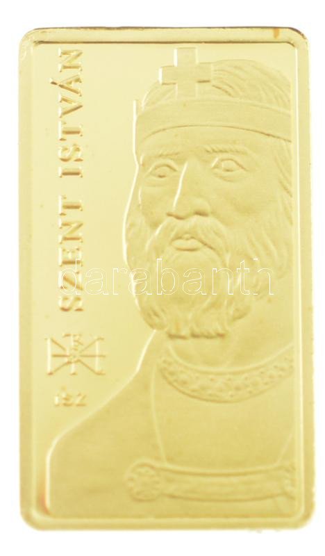 Ifj. Szlávics László (1959-) DN 'Arany királyok - Szent István' jelzett Au emlékveret kapszulában (0,5g/0,999/15,2x8,6mm) T:PP