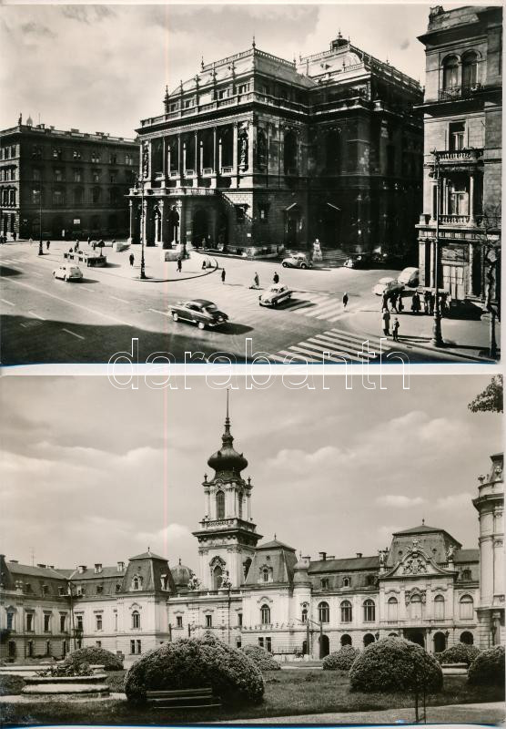 Budapest - 4 db Képzőművészeti Alap modern nagy méretű képeslap (20,8 x 14,4 cm)