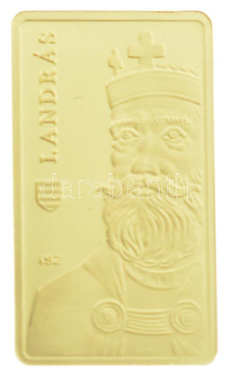 Ifj. Szlávics László (1959-) DN 'Arany királyok - I. András' jelzett Au emlékveret kapszulában, tanúsítvánnyal (0,5g/0,999/15,2x8,6mm) T:PP