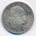 Ausztria 1872. 1Fl Ag 'Ferenc József' T:2 apró ph. Austria 1872. 1 Florin Ag 'Franz Joseph' C:VF tiny edge error Krause KM#2222