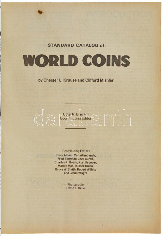 Standard Catalog of World Coins 1800-1976, 4th Edition, Krause Publications, 1977. Használt, szép állapotban. / Used, nice condition. - Image 2
