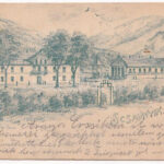 1902 Sósfüred, Scsavnyik, Schawnik, Sarissky Stiavnik; Scsavnyik-fürdő / spa, bath. Lit. A. Pruszynski (Kraków) litho (fa)