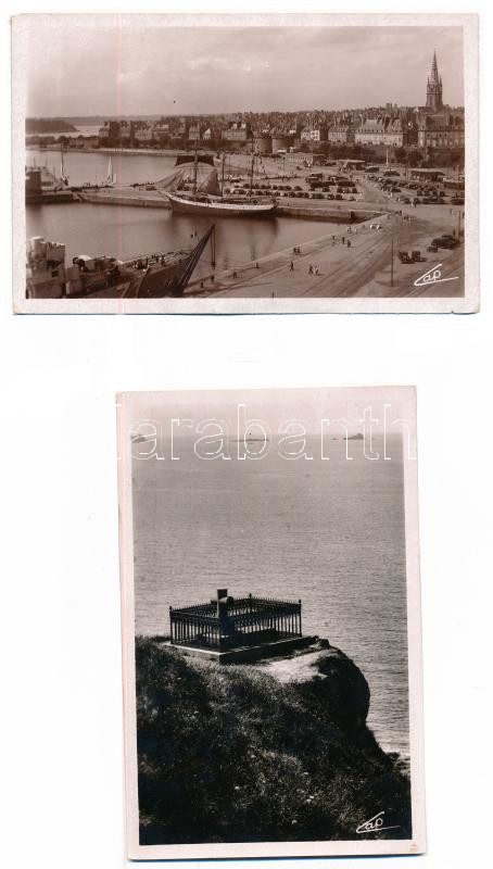 4 db RÉGI francia képeslap vegyes minőségben / 4 pre-1945 French postcards in mixed quality - Image 2