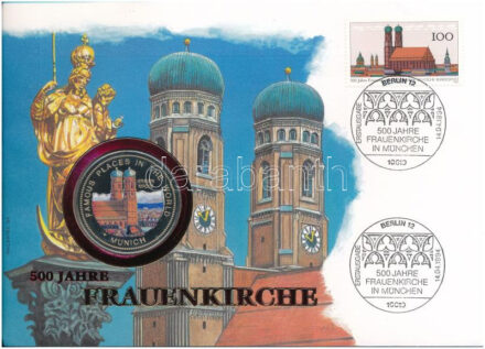 Amerikai Egyesült Államok 1994. 'A Holdra szállás 25. évfordulója' boríték első napi bélyeggel, benne Egyenlítői-Guinea 1994. 1000Fr Cu-Ni multicolor, német nyelvű ismertetővel C:1 USA 1994. '25th Anniversary of Moon Landing'