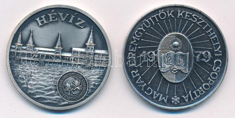 Képíró Zoltán (1944-1981) 1979. 'Magyar Éremgyűjtők Keszthelyi Csoportja / 25 éves Keszthely város' ezüstpatinázott emlékérem (42,5mm) + 1981. 'MÉE-Keszthely Hévíz / Dr. Schulhof Vilmos' fürdőorvos, balneológus és reumatológus - Image 2