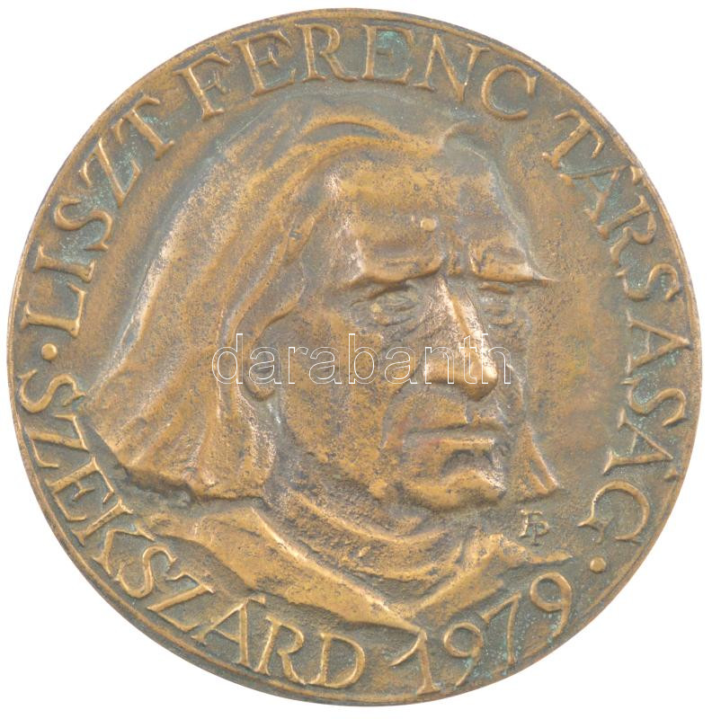 1979. 'Liszt Ferenc Társaság Szekszárd 1979' bronz emlékérem., hátlapon '106' sorszámmal Szign.: FP? (79mm) T:1