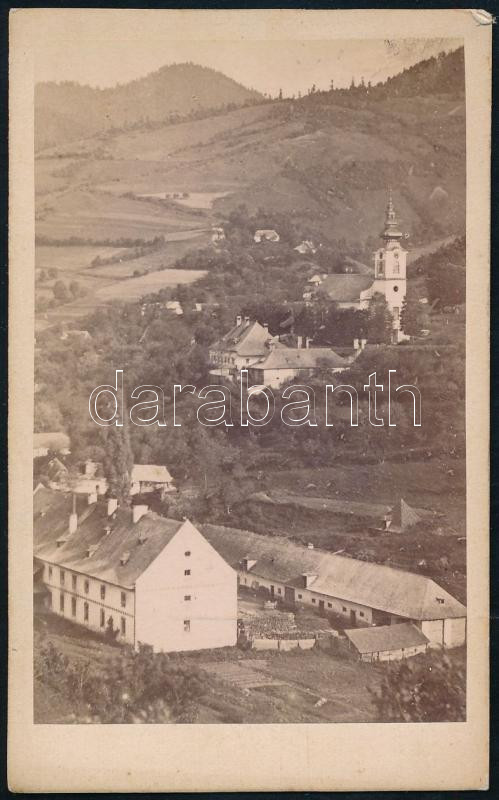 cca 1885 Vihnye (szlovákul: Vyhne, németül: Eisenbach) Felvidék vizitkártya méretű fotó 6x10 cm