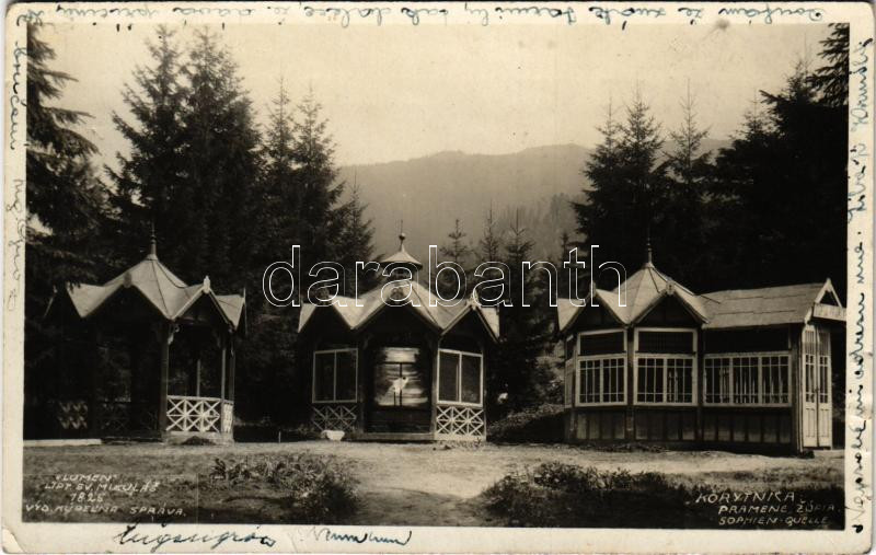 1926 Koritnyica, Korytnica; Pramene Zófia / Sophien-Quelle / Zsófia-forrás / spa, spring source (szakadás / tear)