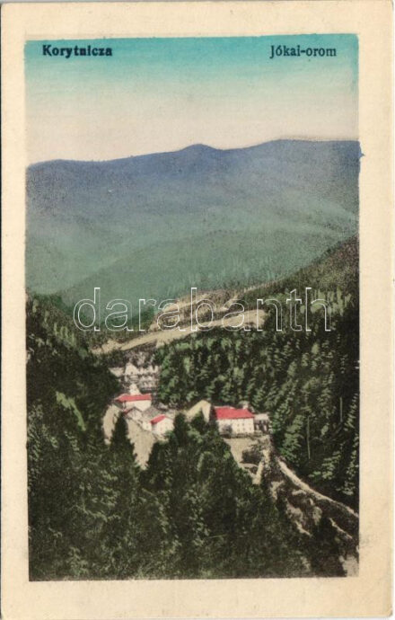 Koritnyica, Korytnica; Jókai-orom. Pavelka Kálmánné kiadása / general view from mountain, spa