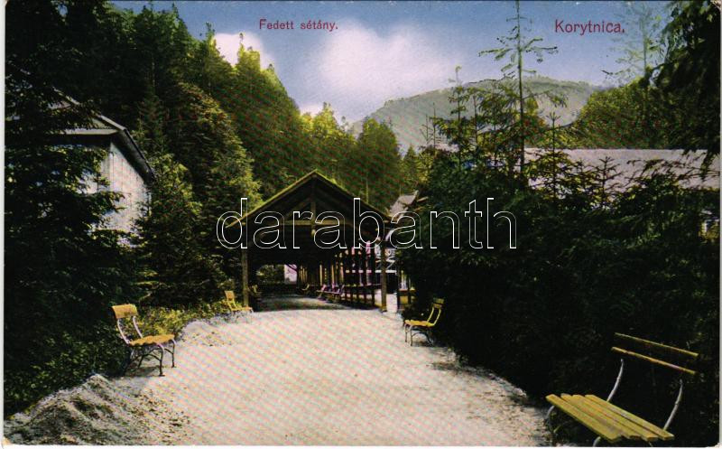 1911 Koritnyica, Korytnica; Fedett sétány. Komor Testvérek kiadása / spa, promenade