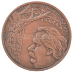 Rajki László (1939-) 1992. 'MÉE Móricz Zsigmond emlékbizottság / 1879 Tiszacsécse - 1942 Leányfalu' bronz emlékérem (42mm) T:1,1-