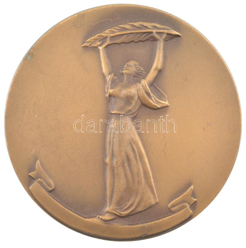 DN 'Szabadság-szobor' egyoldalas bronz emlékérem (70mm) T:1-