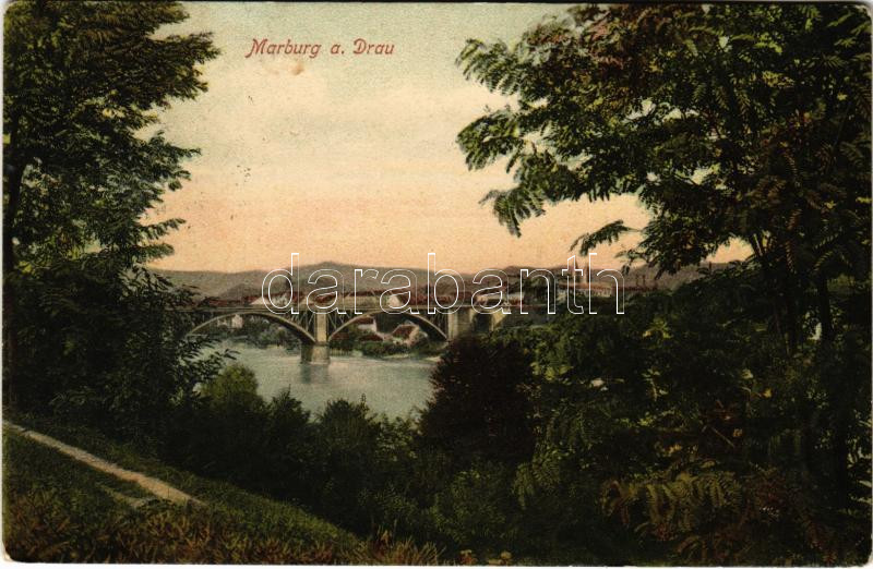 1907 Maribor, Marburg a. Drau; + 'HIDAS POZSONY POSTAI ÜGYN.' (Rb)