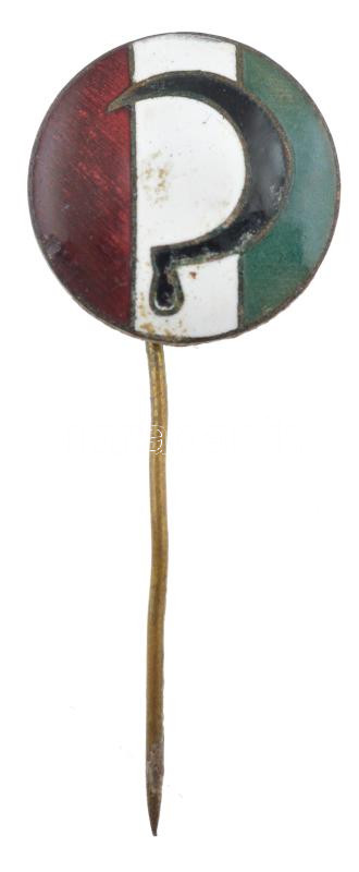 ~1940. 'Nemzeti Paraszt Párt' zománcozott fém kitűző (16mm) T:2 kis zománchiba