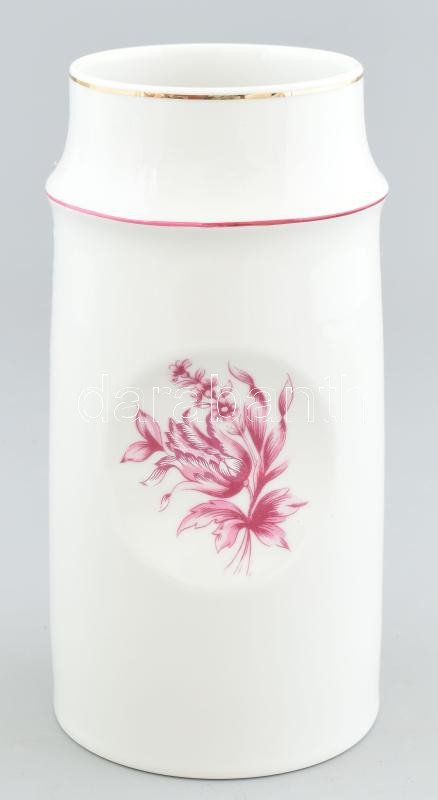Hollóházi váza, jelzett, hibátlan, m: 20 cm