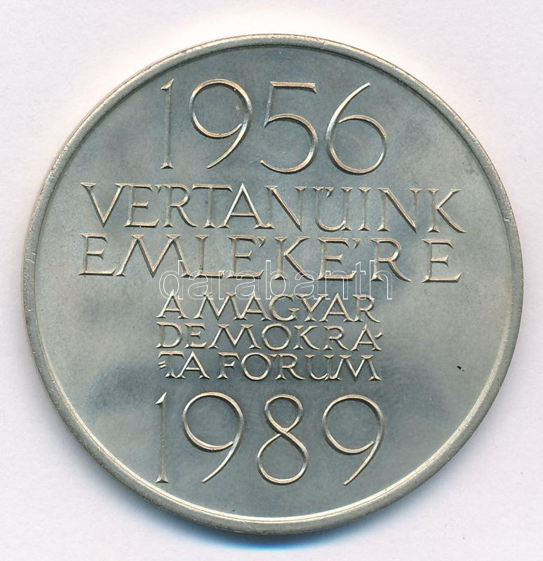 Csíkszentmihályi Róbert (1940-) 1989. '1956-1989 Vértanúink emlékére - MDF' kétoldalas alpakka emlékérem, műbőr tokban, leírással T:1-