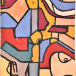 Olvashatatlan jelzéssel: Színes kép. Olaj, karton. Kissé sérült. 99x69 cm