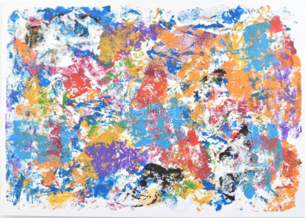 Zólyomi Katalin (?-): Színes kép. Akril, papír, jelzett a hátoldalán, 42x29,5 cm