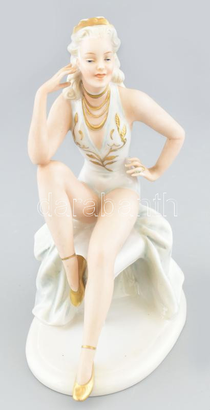 Schaubachkunst táncos díva. Kézzel festett, jelzett, hibátlan 20 cm - Image 2