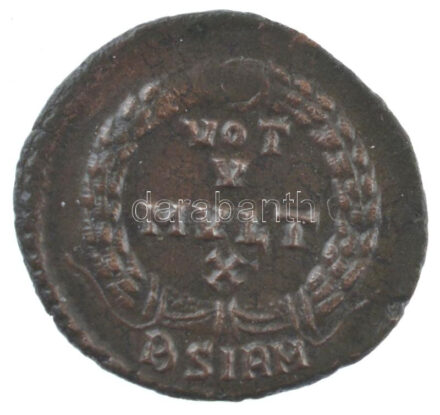 Római Birodalom / Sirmium / Jovianus 363-364. AE3 bronz (3,41g) T:2 Roman Empire / Sirmium / Jovianus 363-364. AE3 bronze 'DN IOVIA-NVS PF AVG / VOT V MVLT X - BSIRM' (3,41g) C:XF RIC VIII Sirmium 118