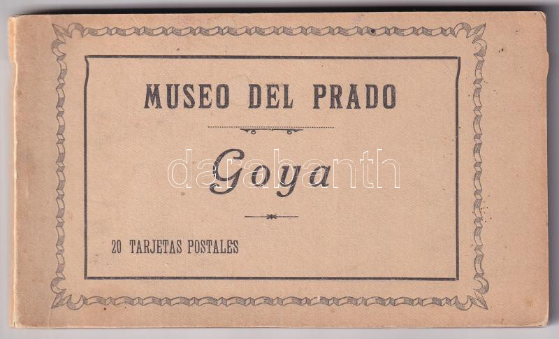 Museo del Prado: Goya - képeslapfüzet 20 képeslappal / pre-1945 postcard booklet with 20 postcards