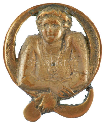 ~1980. 'Qualitás Galéria' bronz névjegyérem. Szign.: KS (59x49mm) T:2