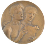1927. 'Énekkar - A munka elismeréséül 1927. VIII. 15 EMTE' kétoldalas bronz emlékérem (50mm) T:1-