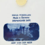 Kahla dísztányér, Albert vad der Neer festménye nyomán, jelzett, d: 23,5 cm - Image 2