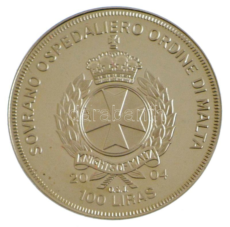 Máltai Lovagrend 2004. 100L Cu-Ni 'Vatikán az EU-ban' T:PP Sovereign Order of Malta 2004. 100 Liras Cu-Ni 'Vatican in the EU' C:PP - Image 2