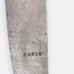 Antik gyöngyös nyelű sültes szedő, kopott, h: 20,5-24 cm - Image 2