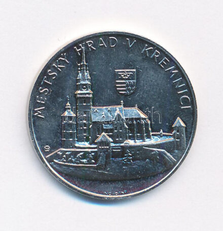 Szlovákia DN 'Körmöci vár' kétoldalas fém emlékérem kapszulában (25mm) T:1- Slovakia ND 'Kormoci Castle' two-sided metal medallion in capsule (25mm) C:AU