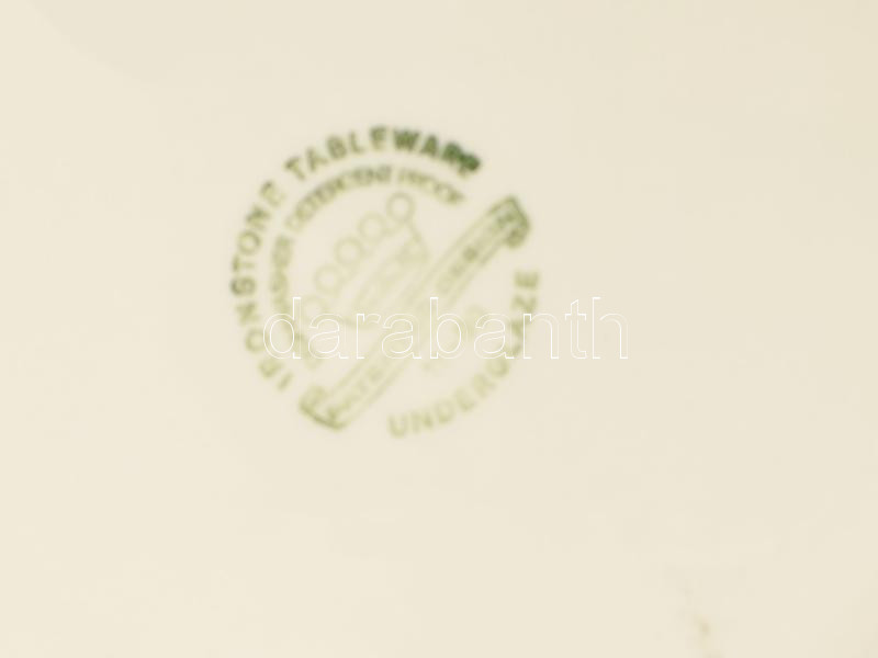3 db karácsonyi tányér, német, jelzett, fajansz, mázrepedésekkel, d: 24,5 cm - Image 2