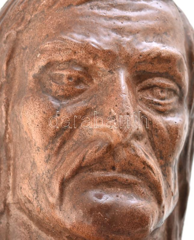 Olvashatatlan jelzéssel: Kinizsi Pál. Kerámia, kis kopásokkal, m: 15 cm - Image 2