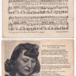4 db RÉGI katonai zenés kottás képeslap / 4 pre-1945 military music sheet postcards - Image 2