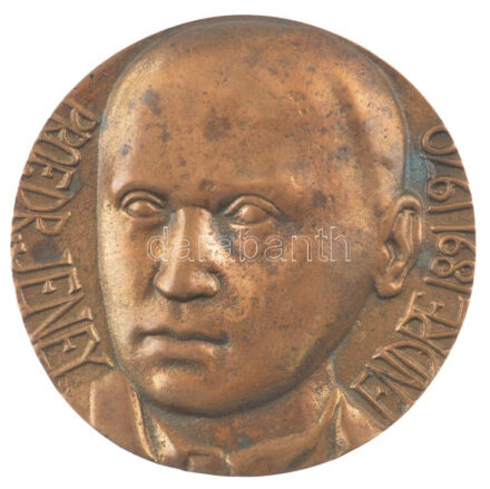 Váró Márton (1943-) 1970. 'Dr. Jeney Endre' kétoldalas, öntött bronz emlékérem (86mm) T:1-
