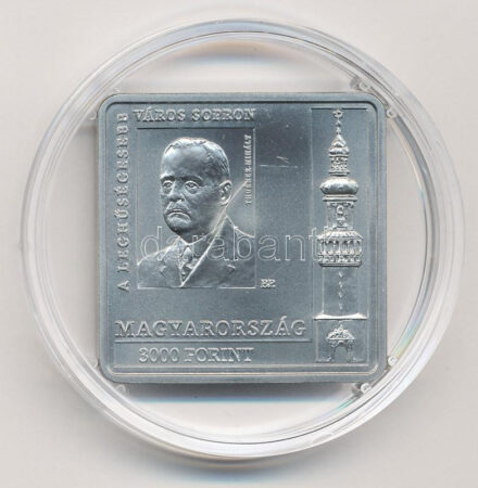 2021. 3000Ft Cu-Ni 'Sopron a leghűségesebb város' kapszulában T:BU kis patina Adamo EM427