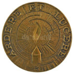 DN 'Ardere et Lucere' egyoldalas bronz emlékérem (78mm) T: 1-