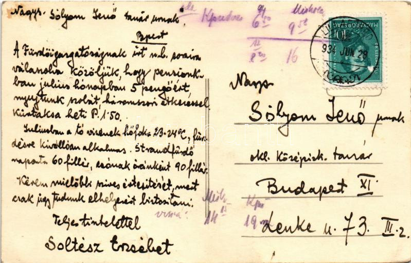 1934 Lillafüred (Miskolc), Erzsébet üdülő. photo (EK) - Image 2