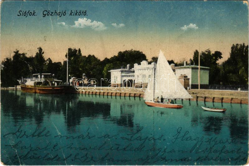 1921 Siófok, Gőzhajó kikötő (fa)
