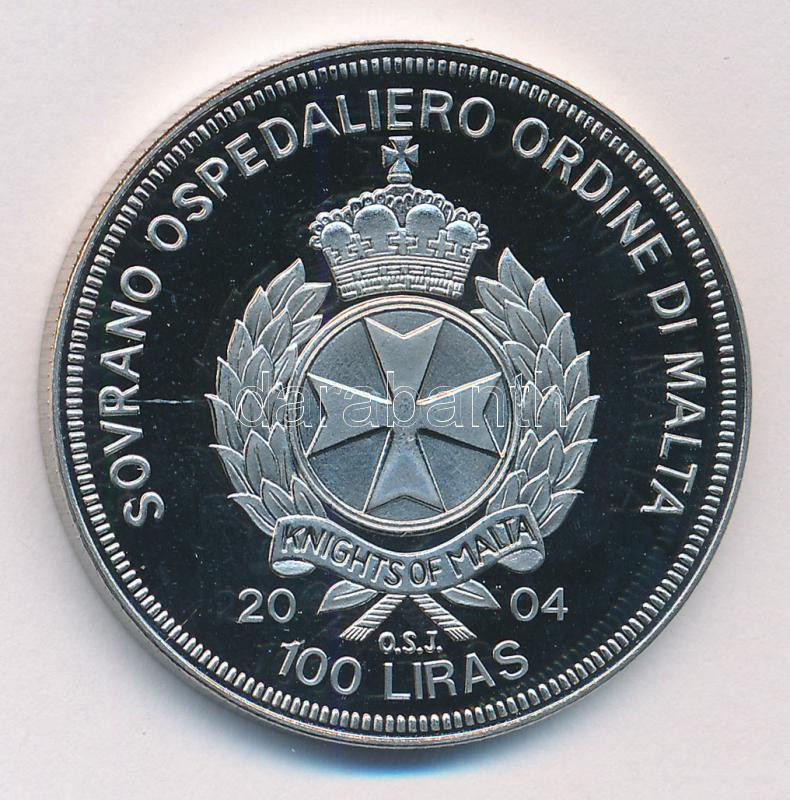 Máltai Lovagrend 2004. 100L Cu-Ni 'Svédország az EU-ban' T:PP Sovereign Order of Malta 2004. 100 Liras Cu-Ni 'Sweden in the EU' C:PP Krause N# 40021 - Image 2