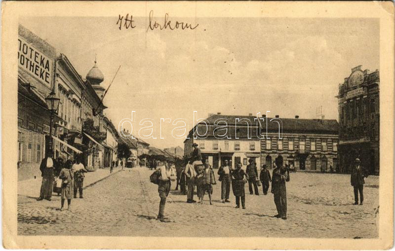 Pancsova, Pancevo; Mala pijaca / Kis tér, gyógyszertár / square, pharmacy (Rb)