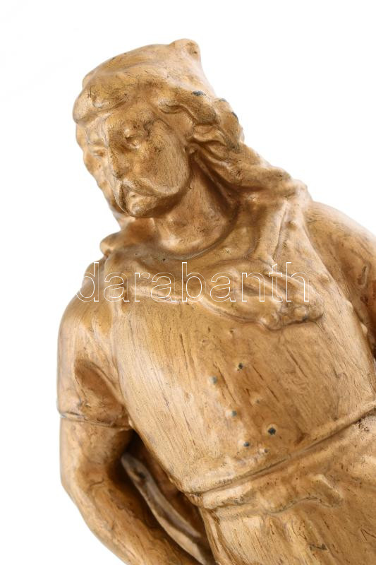 Jelzés nélkül: Katona. Festett fém, kopásokkal, m: 25 cm - Image 2