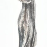 Ezüst (Ag) Szecessziós női alak, pecsétnyomó, jelzés nélkül, ismeretlen címeres vésettel, m: 8,5 cm. Bruttó: 90g - Image 2