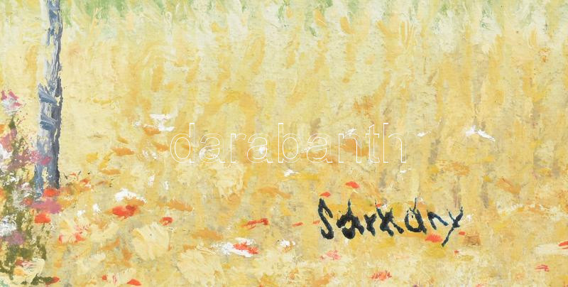 Sárkány Gyula (1887-1962): Tájkép. Olaj, vászon, jelzett, 26x38cm - Image 2