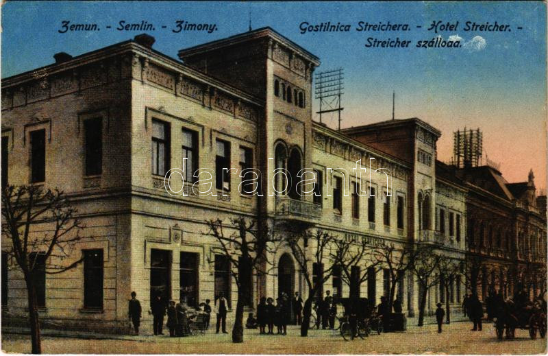 Zimony, Semlin, Zemun; Streicher szálloda / hotel