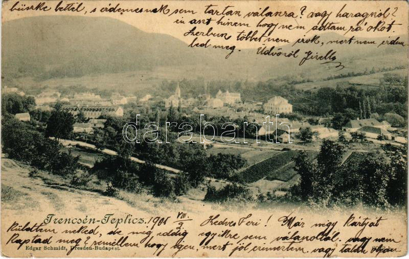 1901 Trencsénteplic, Trencianske Teplice; (apró szakadás / tiny tear)